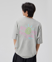 [ビヨンドフィジカル]コットンルーズフィット半袖Tシャツ_ダスティミント