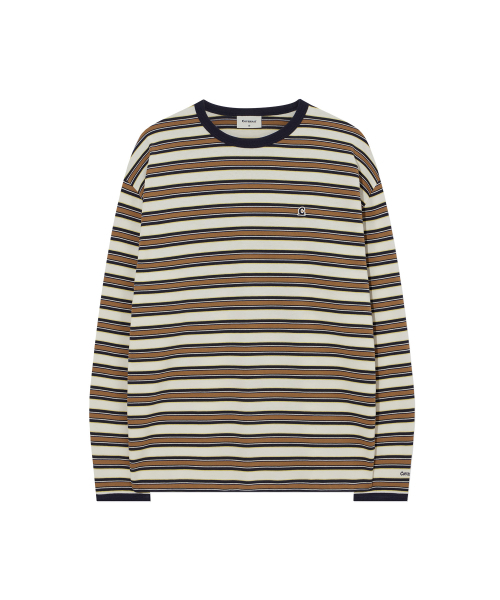 COVERNAT(カバーナット)の「マルチストライプロングスリーブ ベージュ(Tシャツ/カットソー・レディース・その他・X-LARGE/SMALL/MEDIUM/LARGE)」の1枚目の写真