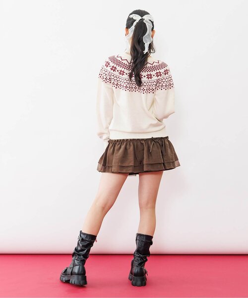 algy（アルジー）の「ノルディックニット（ニット/セーター・キッズ・オフホワイト/サックスブルー・MEDIUM/SMALL/X-SMALL/XX-SMALL）」の11枚目の写真