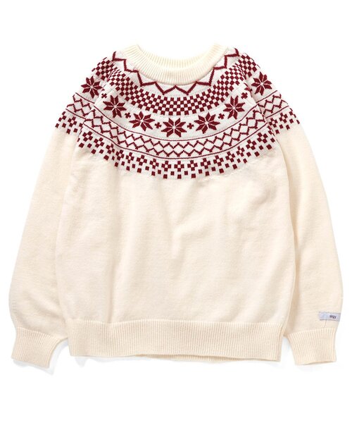 algy（アルジー）の「ノルディックニット（ニット/セーター・キッズ・オフホワイト/サックスブルー・MEDIUM/SMALL/X-SMALL/XX-SMALL）」の8枚目の写真