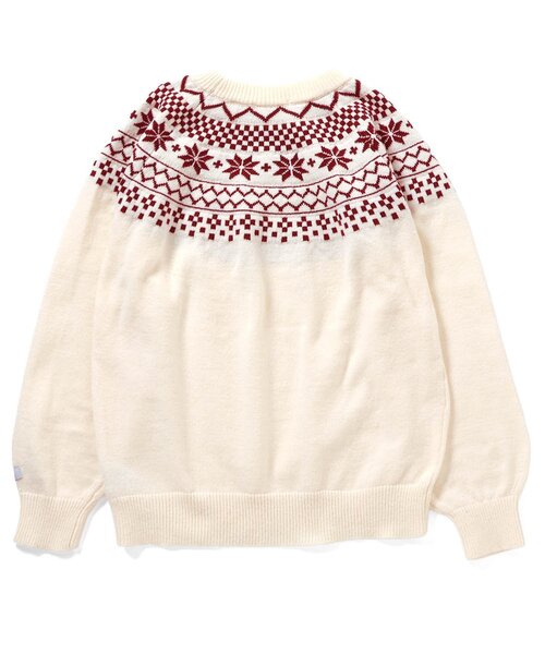 algy（アルジー）の「ノルディックニット（ニット/セーター・キッズ・オフホワイト/サックスブルー・MEDIUM/SMALL/X-SMALL/XX-SMALL）」の9枚目の写真