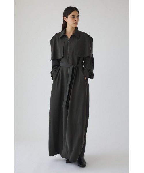 RIM.ARK(リムアーク)の「Trench OP トレンチワンピース(ワンピース・レディース・ブラック/ダークグリーン・36/38)」の2枚目の写真