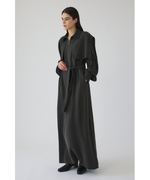 RIM.ARK(リムアーク)の「Trench OP トレンチワンピース(ワンピース・レディース・ブラック/ダークグリーン・36/38)」の10枚目の写真