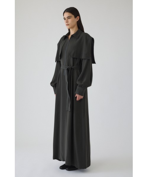 RIM.ARK(リムアーク)の「Trench OP トレンチワンピース(ワンピース・レディース・ブラック/ダークグリーン・36/38)」の11枚目の写真