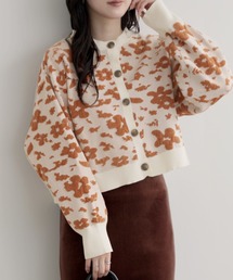 花柄ショートカーデ