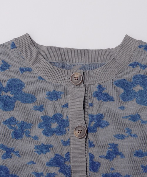 SUNFLOWER EIGHT(サンフラワーエイト)の「花柄ショートカーデ(カーディガン/ボレロ・レディース・ダークブラウン/グレー/アイボリー・M)」の16枚目の写真