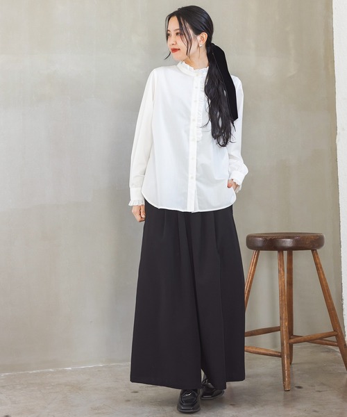 n'OrLABEL（ノアールレーベル）の「【セットアップ対応】『ボリュームワイドパンツ』（その他パンツ・レディース・グレー/ブラック・1/2）」の3枚目の写真