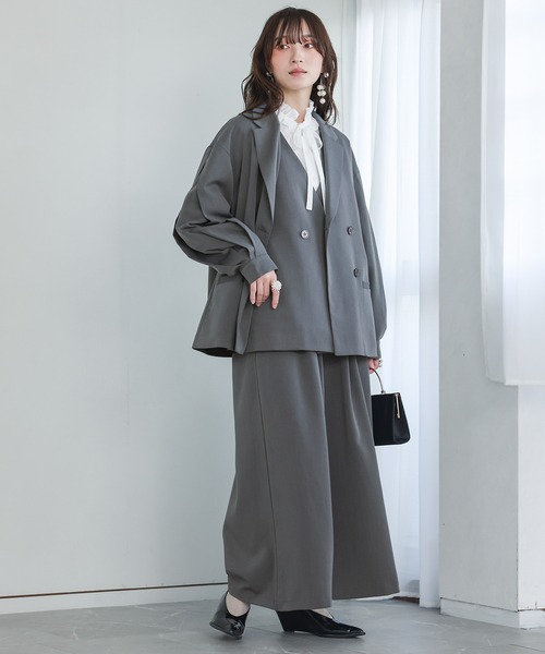 n'OrLABEL（ノアールレーベル）の「【セットアップ対応】『ボリュームワイドパンツ』（その他パンツ・レディース・グレー/ブラック・1/2）」の18枚目の写真