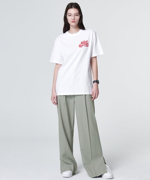 MALOUPE(マロップ)の「2119 ワンタックスリットワイドパンツ(カーキ)(スラックス・レディース・カーキ・28/30/26)」の5枚目の写真