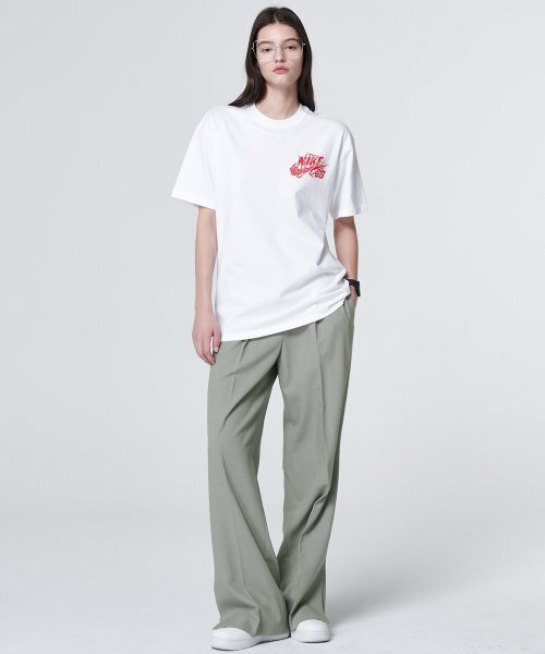 MALOUPE(マロップ)の「2119 ワンタックスリットワイドパンツ(カーキ)(スラックス・レディース・カーキ・28/30/26)」の6枚目の写真
