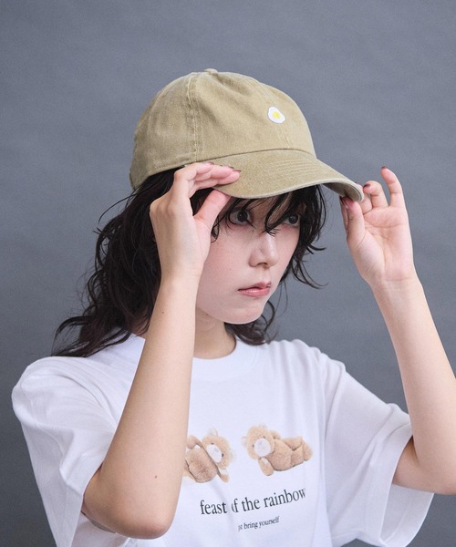 I am I in fact...(アイアムアイインファクト)の「goodmorning キャップ(キャップ・レディース・ブラック/カーキ/オレンジ・FREE)」の10枚目の写真