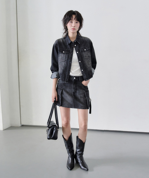 DECET WOMEN（デケット ウーマン）の「クロップドデニムシャツ DCWSH001BlackA（シャツ/ブラウス・レディース・その他・SMALL/MEDIUM）」の7枚目の写真