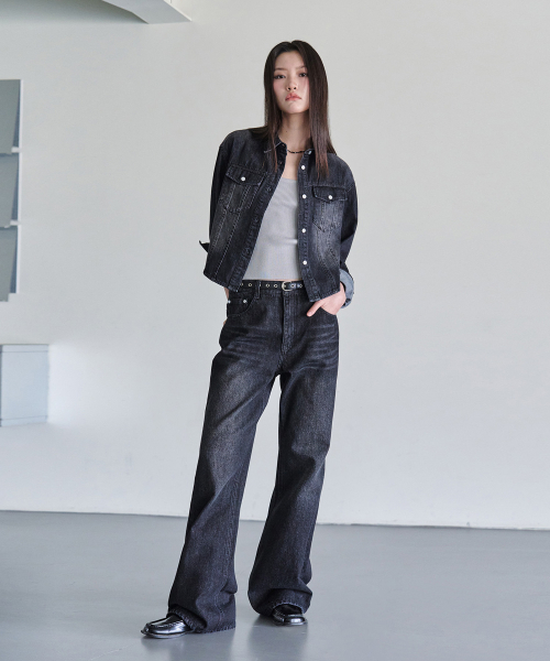 DECET WOMEN（デケット ウーマン）の「クロップドデニムシャツ DCWSH001BlackA（シャツ/ブラウス・レディース・その他・SMALL/MEDIUM）」の4枚目の写真