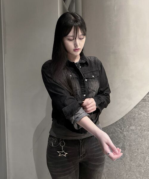 DECET WOMEN（デケット ウーマン）の「クロップドデニムシャツ DCWSH001BlackA（シャツ/ブラウス・レディース・その他・SMALL/MEDIUM）」の19枚目の写真