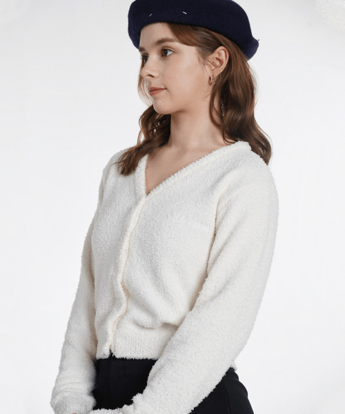 VERSE ONE(バースワン)の「EMBROIDERED LOGO CARDIGAN IVORY(NEW)(カーディガン/ボレロ・レディース・その他・SMALL/MEDIUM)」の4枚目の写真