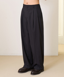 PRAIRIE（プレリー）の「エッセンシャルツーピンタックワイドスラックス（ブラック）（スラックス）」