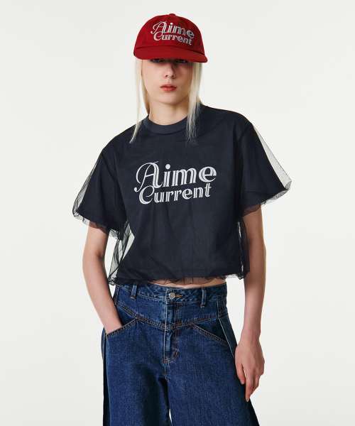 CURRENT（カレント）の「AIME MESH LAYERED T-SHIRT [NAVY]（Tシャツ/カットソー・レディース・その他・SMALL/MEDIUM）」の2枚目の写真