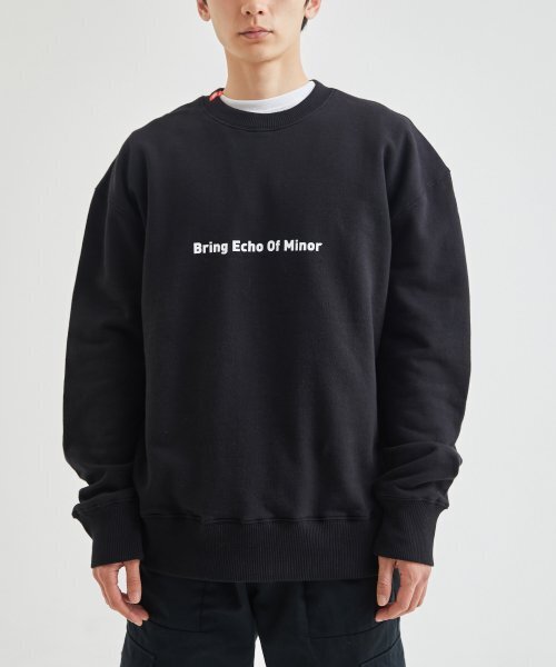 BEOM（ボム）の「EX オーバーサイズ 裏毛 ドリッピング スウェットシャツ/ブラック（スウェット・メンズ・その他・LARGE/MEDIUM/SMALL）」の4枚目の写真