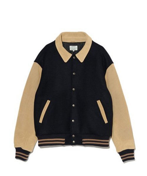 BRUMAN(ブルーマン)の「Varsity Jacket (Sand)(スタジャン・メンズ・その他・SMALL/MEDIUM)」の1枚目の写真