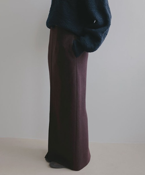 ETRE TOKYO（エトレトウキョウ）の「ダブルジップIラインロングスカート（スカート・レディース・ワイン/グレー・S/M）」の2枚目の写真