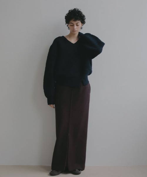 ETRE TOKYO（エトレトウキョウ）の「ダブルジップIラインロングスカート（スカート・レディース・ワイン/グレー・S/M）」の3枚目の写真