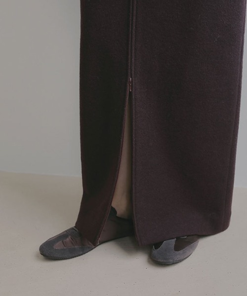 ETRE TOKYO（エトレトウキョウ）の「ダブルジップIラインロングスカート（スカート・レディース・ワイン/グレー・S/M）」の6枚目の写真
