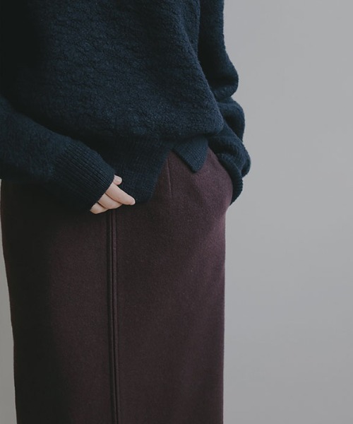 ETRE TOKYO（エトレトウキョウ）の「ダブルジップIラインロングスカート（スカート・レディース・ワイン/グレー・S/M）」の7枚目の写真