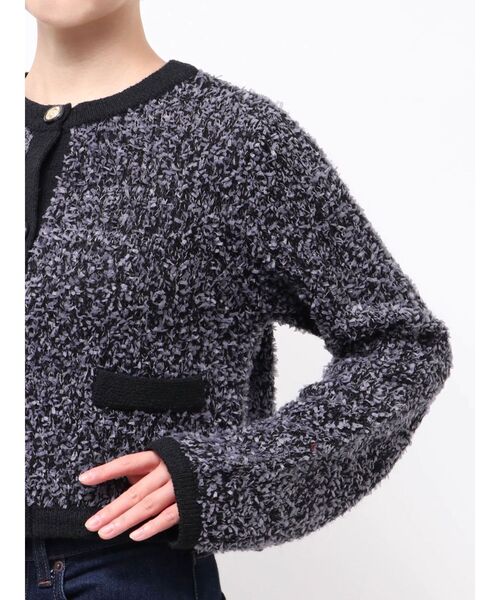 CALNAMUR（カルナムール）の「ファンシーヤーンクラシカルニットカーディガン（カーディガン/ボレロ・レディース・その他1/ブラック/ピンク・FREE）」の14枚目の写真