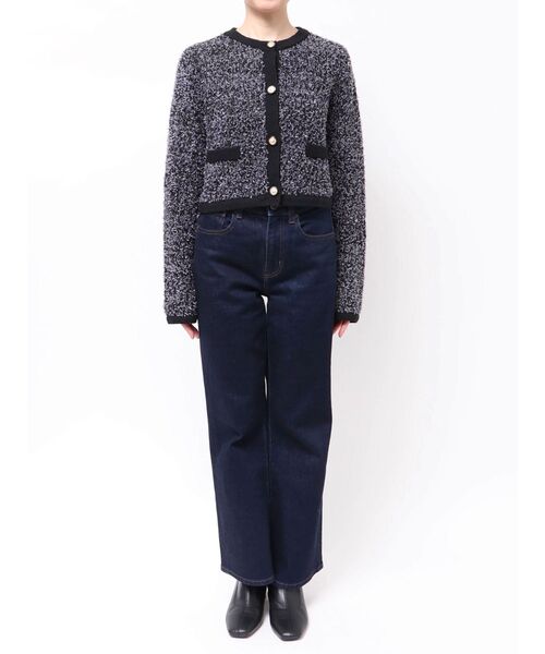 CALNAMUR（カルナムール）の「ファンシーヤーンクラシカルニットカーディガン（カーディガン/ボレロ・レディース・その他1/ブラック/ピンク・FREE）」の9枚目の写真