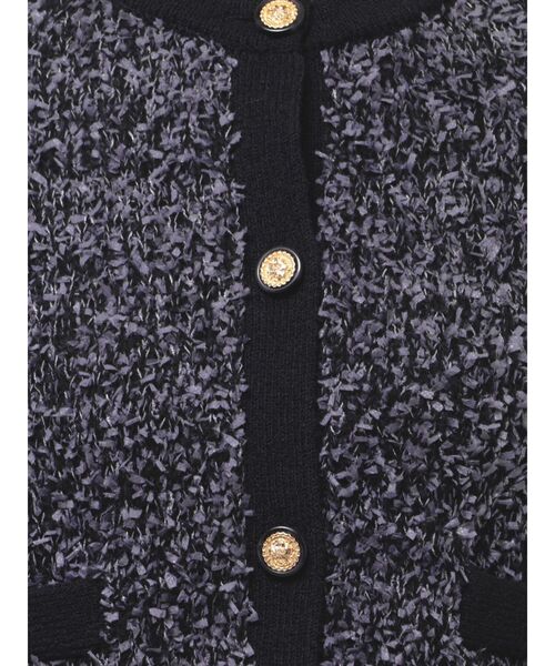 CALNAMUR（カルナムール）の「ファンシーヤーンクラシカルニットカーディガン（カーディガン/ボレロ・レディース・その他1/ブラック/ピンク・FREE）」の6枚目の写真