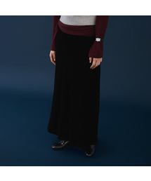 HOWUS（ホワス）の「VELVET LONG SKIRT (BLACK)（スカート）」