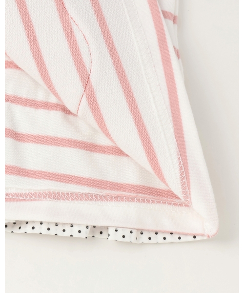 baby cheer（ベイビーチアー）の「りんごポシェットトレーナー（スウェット・キッズ・ピンク/マルチ/ホワイト系・110cm/100cm/90cm/120cm/80ｃｍ）」の9枚目の写真