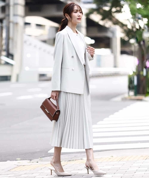 MK MICHEL KLEIN（エムケーミッシェルクラン）の「[洗える]ダブルブレストジャケット（テーラードジャケット・レディース・ネイビー/ベージュ・38）」の7枚目の写真