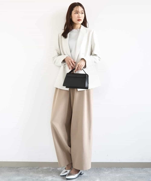 MK MICHEL KLEIN（エムケーミッシェルクラン）の「[洗える]ダブルブレストジャケット（テーラードジャケット・レディース・ネイビー/ベージュ・38）」の9枚目の写真