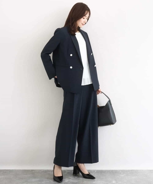 MK MICHEL KLEIN（エムケーミッシェルクラン）の「[洗える]ダブルブレストジャケット（テーラードジャケット・レディース・ネイビー/ベージュ・38）」の22枚目の写真