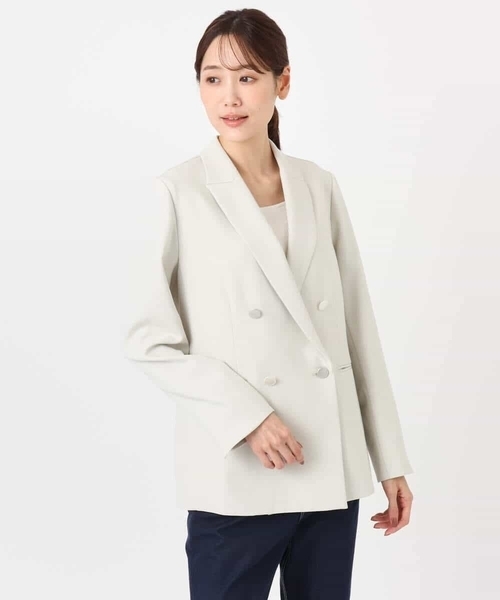 MK MICHEL KLEIN（エムケーミッシェルクラン）の「[洗える]ダブルブレストジャケット（テーラードジャケット・レディース・ネイビー/ベージュ・38）」の11枚目の写真