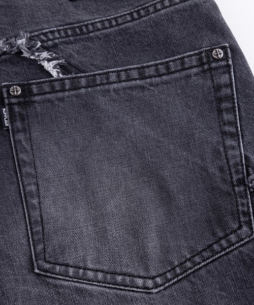 SUPPLIER(サプライヤー)の「SUPPLIER/サプライヤー Curve Switching Baggy Denim Pants フリンジ バギーデニムパンツ(デニムパンツ・メンズ・ブラック・M/L)」の13枚目の写真