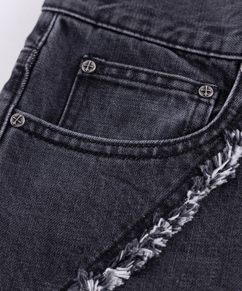 SUPPLIER(サプライヤー)の「SUPPLIER/サプライヤー Curve Switching Baggy Denim Pants フリンジ バギーデニムパンツ(デニムパンツ・メンズ・ブラック・M/L)」の16枚目の写真