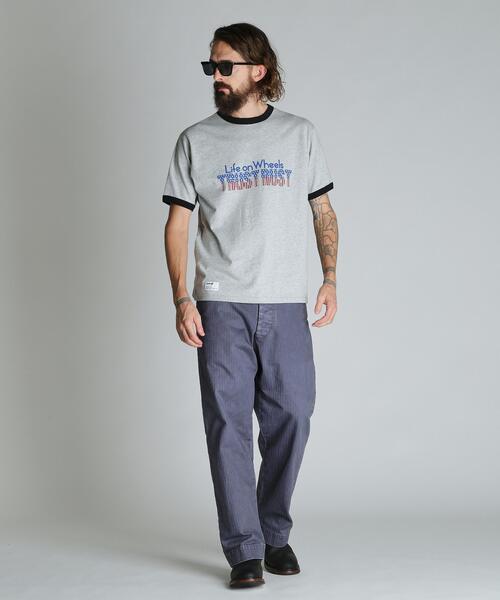 schott（ショット）の「Schott/ショット/TRUST RUST RINGER T-SHIRT/トラスト ラスト リンガー Tシャツ（Tシャツ/カットソー・メンズ・ネイビー/ブラック・2XL/XL/L/M）」の3枚目の写真