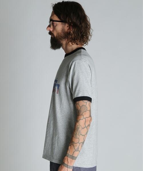 schott（ショット）の「Schott/ショット/TRUST RUST RINGER T-SHIRT/トラスト ラスト リンガー Tシャツ（Tシャツ/カットソー・メンズ・ネイビー/ブラック・2XL/XL/L/M）」の4枚目の写真