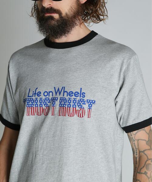 schott（ショット）の「Schott/ショット/TRUST RUST RINGER T-SHIRT/トラスト ラスト リンガー Tシャツ（Tシャツ/カットソー・メンズ・ネイビー/ブラック・2XL/XL/L/M）」の6枚目の写真