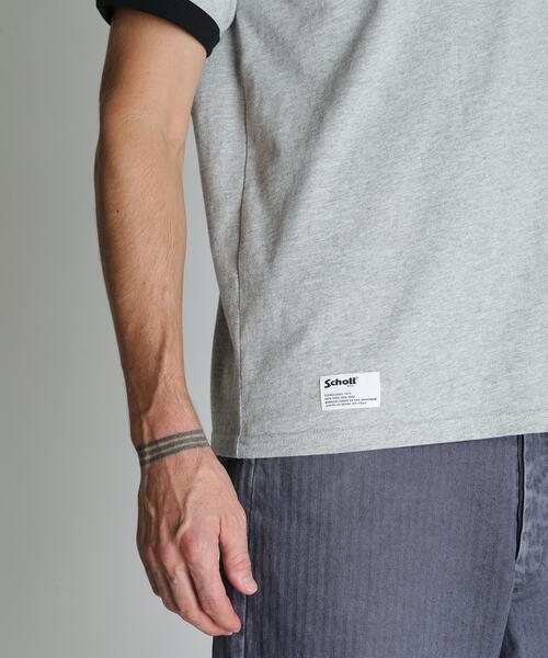 schott（ショット）の「Schott/ショット/TRUST RUST RINGER T-SHIRT/トラスト ラスト リンガー Tシャツ（Tシャツ/カットソー・メンズ・ネイビー/ブラック・2XL/XL/L/M）」の8枚目の写真