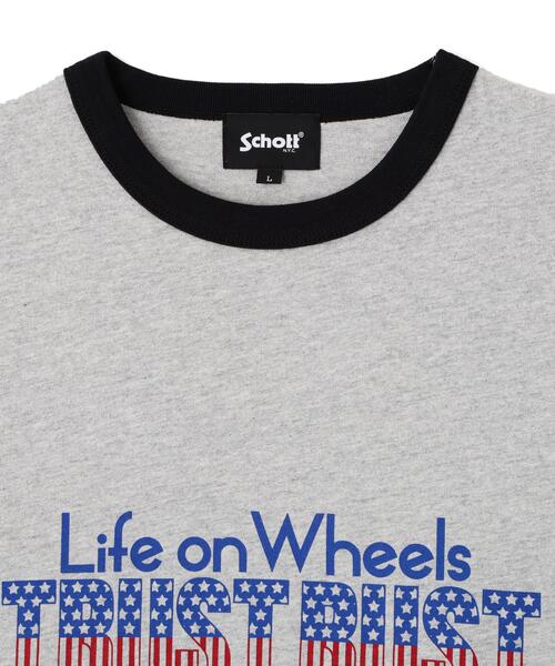 schott（ショット）の「Schott/ショット/TRUST RUST RINGER T-SHIRT/トラスト ラスト リンガー Tシャツ（Tシャツ/カットソー・メンズ・ネイビー/ブラック・2XL/XL/L/M）」の11枚目の写真
