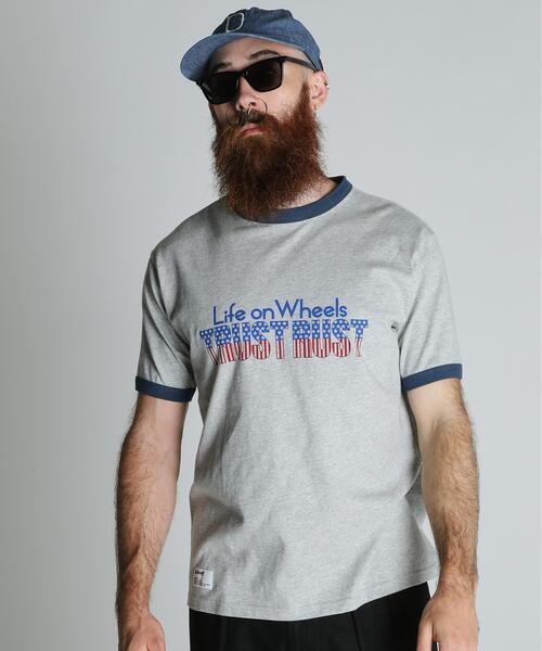schott（ショット）の「Schott/ショット/TRUST RUST RINGER T-SHIRT/トラスト ラスト リンガー Tシャツ（Tシャツ/カットソー・メンズ・ネイビー/ブラック・2XL/XL/L/M）」の16枚目の写真