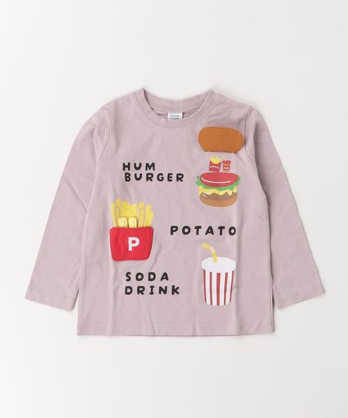CHEEK ROOM（チークルーム）の「CHEEK ROOM/チークルーム キッズセットロングＴシャツ（Tシャツ/カットソー・キッズ・アイボリー/サックスブルー/ラベンダー・120cm/130cm/80ｃｍ/90cm/100cm/110cm）」の5枚目の写真