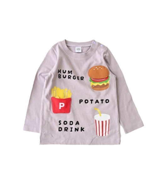 CHEEK ROOM（チークルーム）の「CHEEK ROOM/チークルーム キッズセットロングＴシャツ（Tシャツ/カットソー・キッズ・アイボリー/サックスブルー/ラベンダー・120cm/130cm/80ｃｍ/90cm/100cm/110cm）」の3枚目の写真