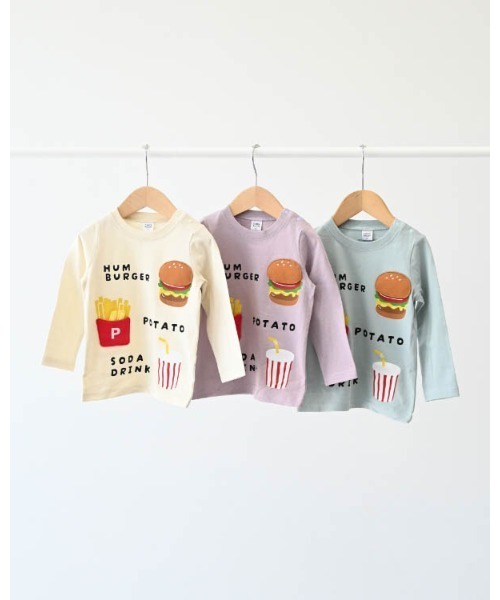 CHEEK ROOM（チークルーム）の「CHEEK ROOM/チークルーム キッズセットロングＴシャツ（Tシャツ/カットソー・キッズ・アイボリー/サックスブルー/ラベンダー・120cm/130cm/80ｃｍ/90cm/100cm/110cm）」の9枚目の写真