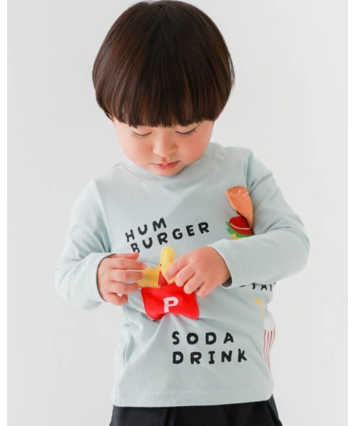 CHEEK ROOM（チークルーム）の「CHEEK ROOM/チークルーム キッズセットロングＴシャツ（Tシャツ/カットソー・キッズ・アイボリー/サックスブルー/ラベンダー・120cm/130cm/80ｃｍ/90cm/100cm/110cm）」の7枚目の写真