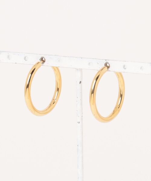 トムウッド　classic hoop large gold ピアス　金 TOMWOOD】Classic Hoop Large クラシックフープ ラージ ゴールドピアス