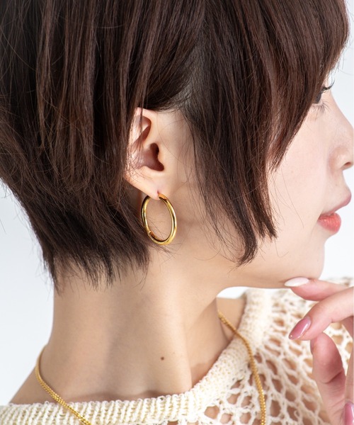 TOMWOOD】Classic Hoop Large クラシックフープ ラージ ゴールドピアス